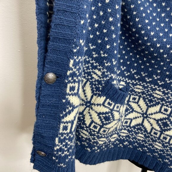 Denim Supply Ralph Lauren Woman S/M Alpaca Wool Knit Fair Isle Poncho Sweater - Picture 3 of 5